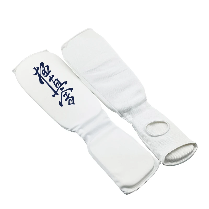 Elastic cloth shin Instep pads kickboxing men women kids kyokushin-kai training karate leg & foot protectors
