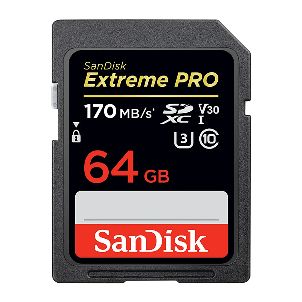 Бесплатная доставка двойной флеш-накопитель Sandisk Extreme Pro 170MB 16 Гб оперативной памяти 32 встроенной 64 ГБ 128 256 SD карты C10 U3 V30 UHS-I слот для карт HD