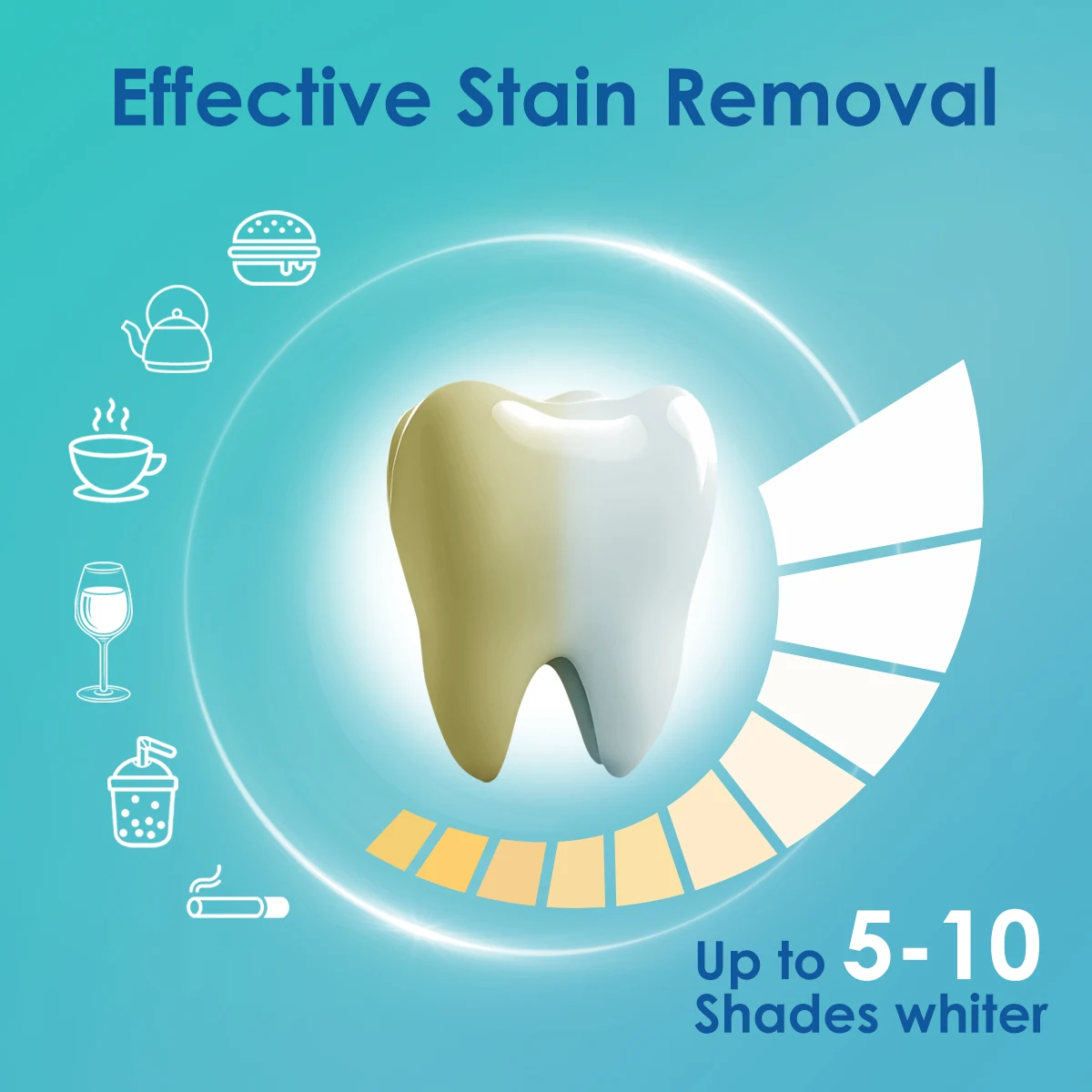 Fresh breath oral best teeth whiten strip dental polishing bleaching pap strip