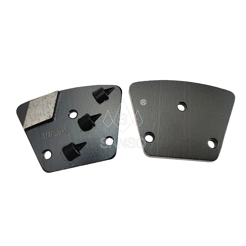 SANSO Diamond Trapezoid Metal Bond Grinding Plate PCD Grinding Pads For Concrete Polishing