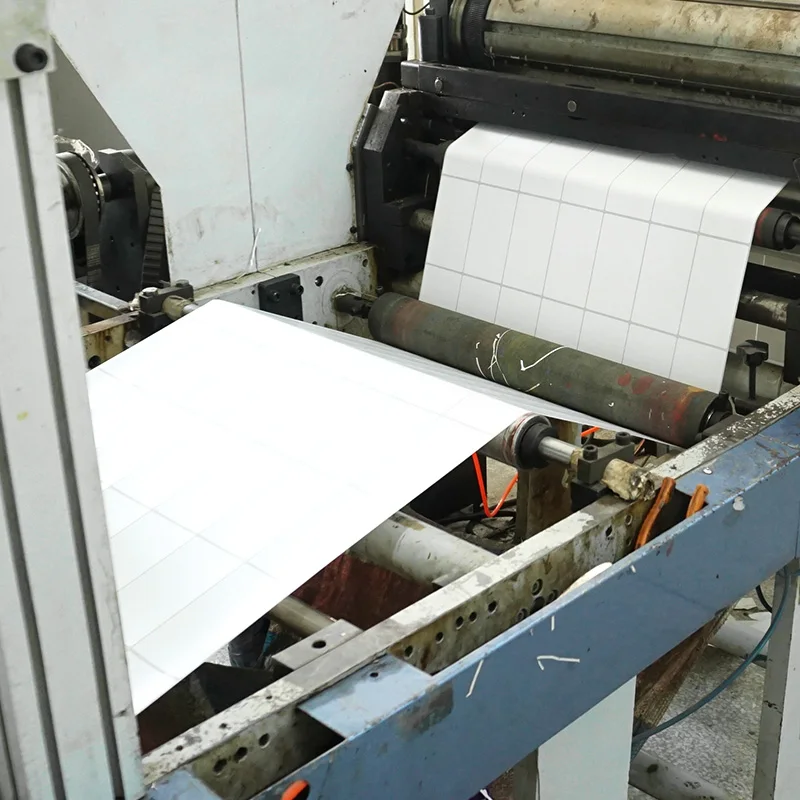 Jumbo yellow back color circle packaging roll for custom barcode and logistics uses thermal label