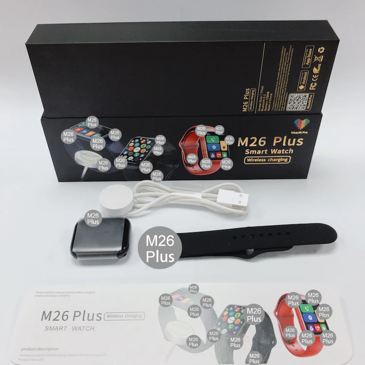 NEW M26 plus smart watch series 6 for call answering 1.75inch blood pressure smartwatch