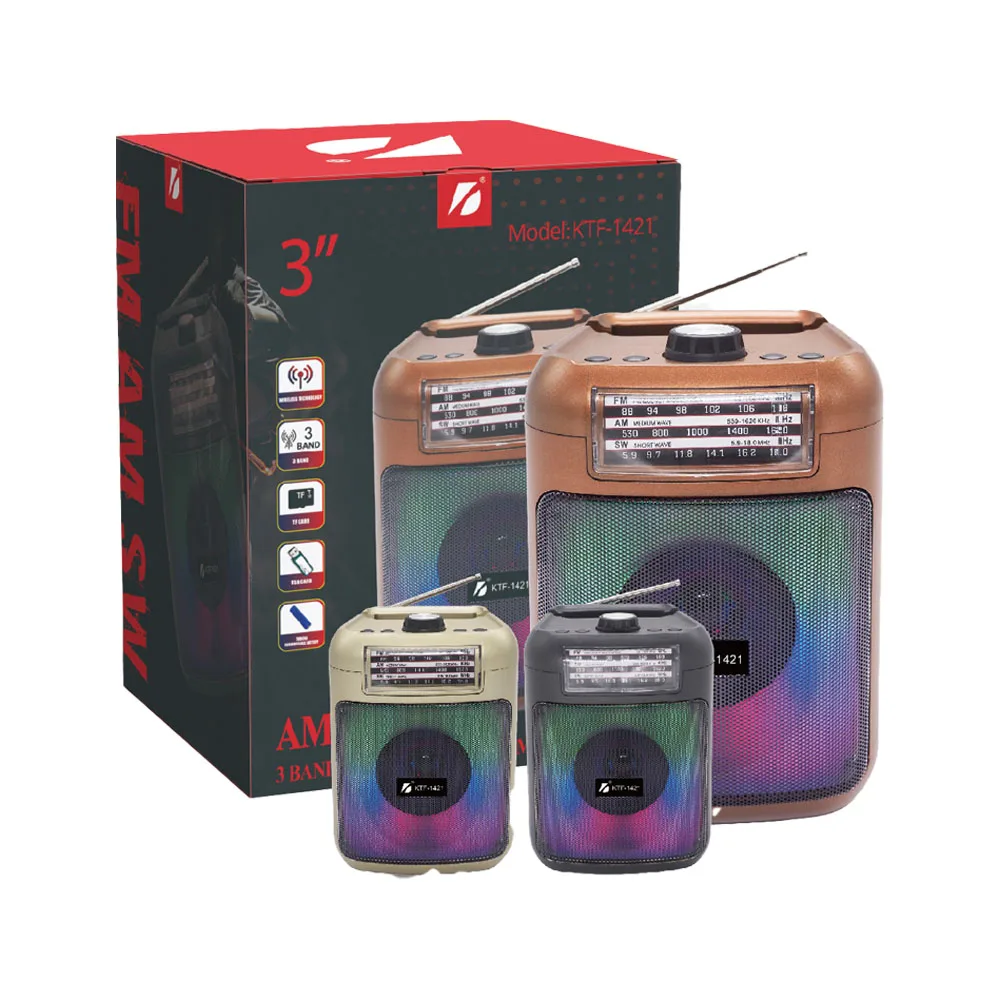 Dance Garden Road trip HiFi Antenna LED Bass Multifunctional Wireless Portable BT Soundcore Speaker Auto Radio Real Fm