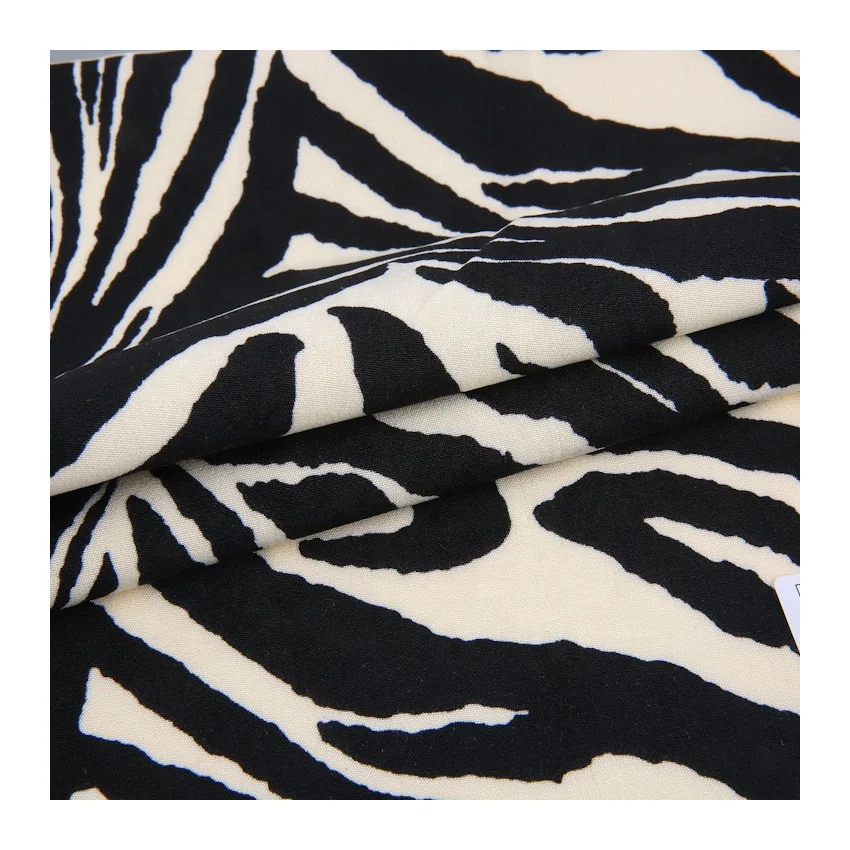 woven 96% poly 4%spandex animal zebra leopard pattern print fabric custom double layer 4 way stretch fabric for clothing