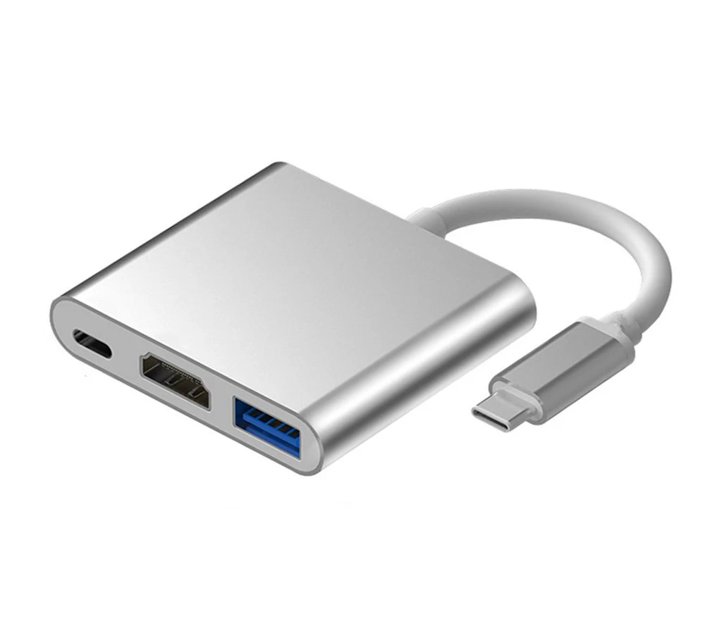 OEM 3 in 1 USB Type C HUB to 1080P 4K HD-MI+USB 3 in 1 USB C HUB Converter Adapter Cable Other Home Audio