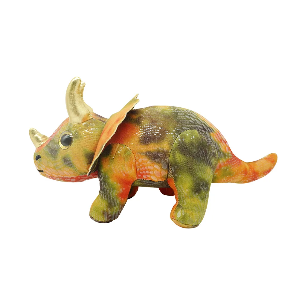 Wholesale Soft Dinosaur Stegosaurus Triceratops Long Neck Dinosaur Doll Handsome Dinosaur Toy with Patterned