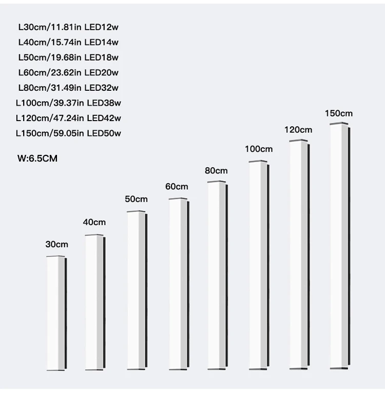 Stainless steel waterproof LED long wall lamp modern IP65 outdoor lighting Garden Villa balcony lamp decoration 110V 220V