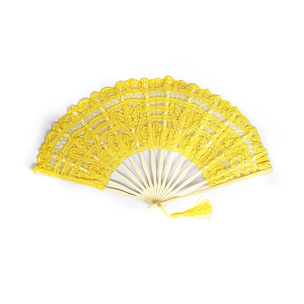 Производитель, хорошо сделанный Ручной Веер, свадебные многоцветные кружевные большие ручные веера