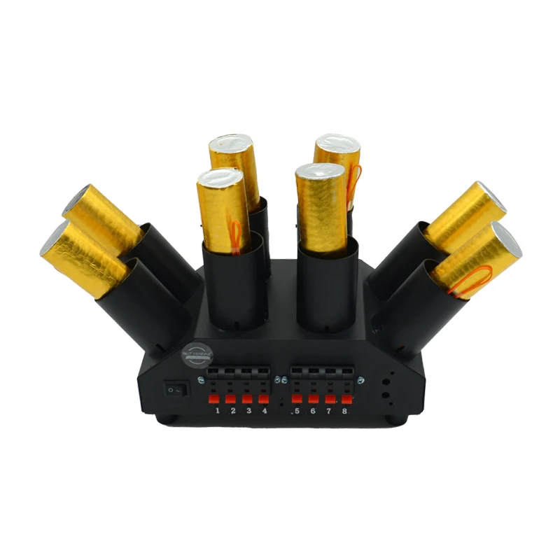 Fan shape remote control cold fountain fireworks firing console system 8 shots wedding stage cold pyrotechnics firing system