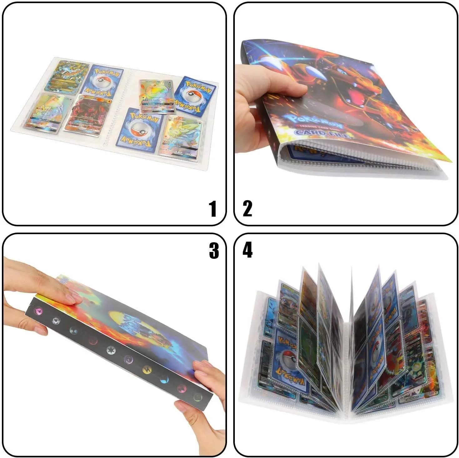 Альбом для карт книга с мультяшными персонажами TAKARA TOMY аниме новая игра карта VMAX GX EX держатель