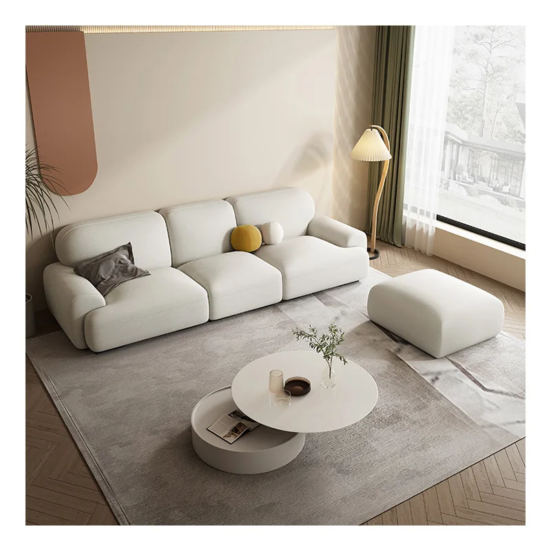 Hendry Top Sellers French Beige Fabric Modern Sectional Living Room Seating Corner Modular Couch  Floor Sofa