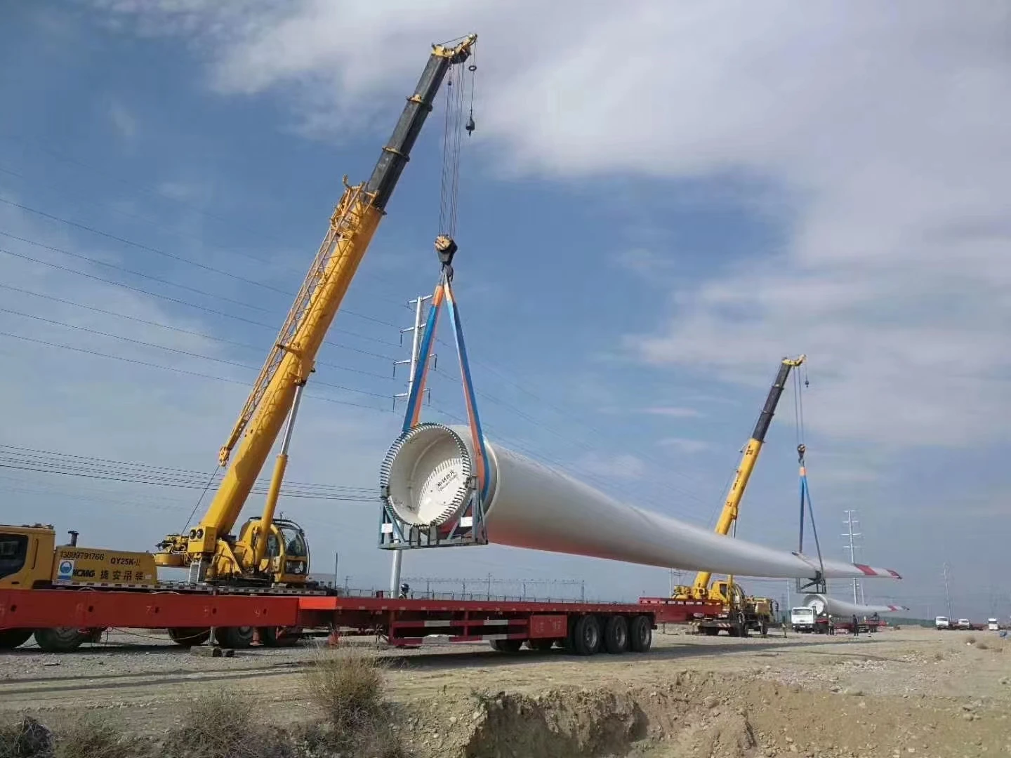 Factory Customizable 100m Wind Turbine Blade Special Gooseneck Transport Trailer for Efficient Transportation