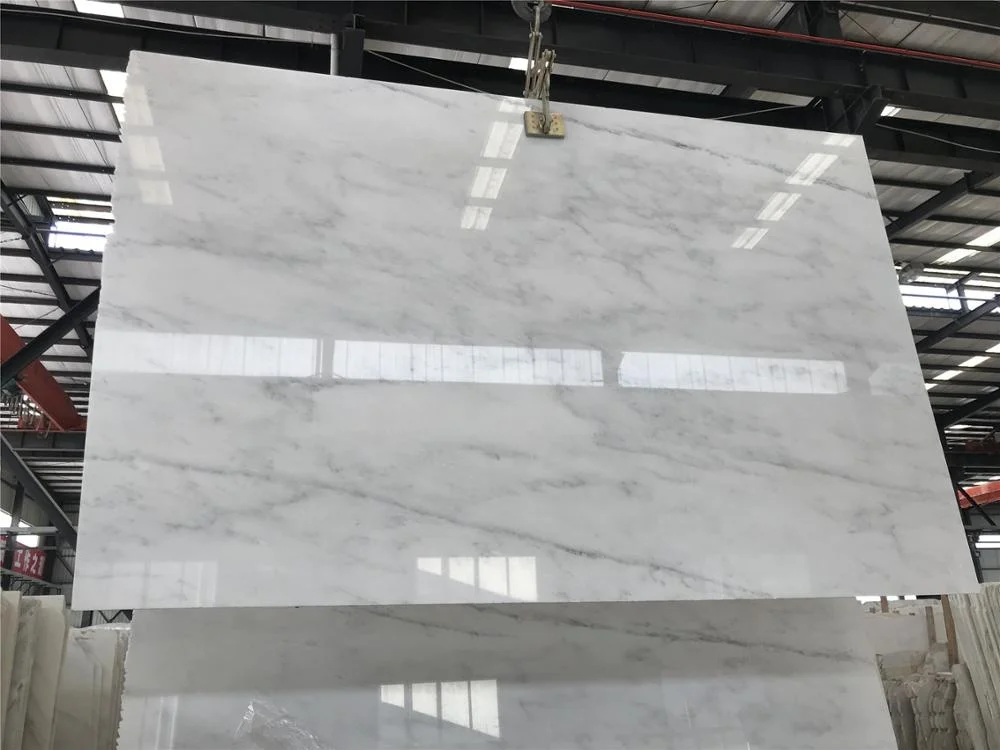 Polished Statuary White Marble 3cm Slabs For Counter Tops Slabs Price