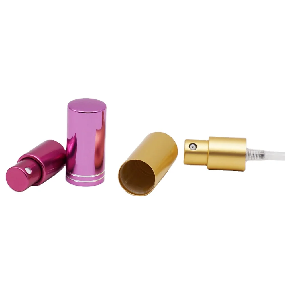
Perfume Aluminium Atomizer Sprayer Gold Pink Crimp Sprayer Perfume Pump 