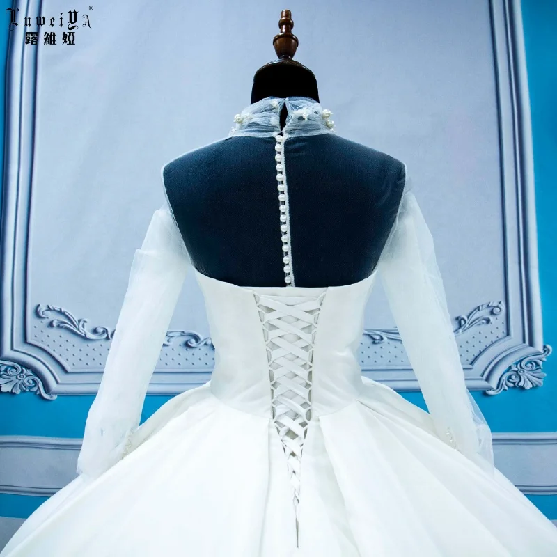 Cheap Wedding Gowns For Bride Bandage Beaded Crystal Moroccan Wedding Dresses Sweetheart Bride Costume