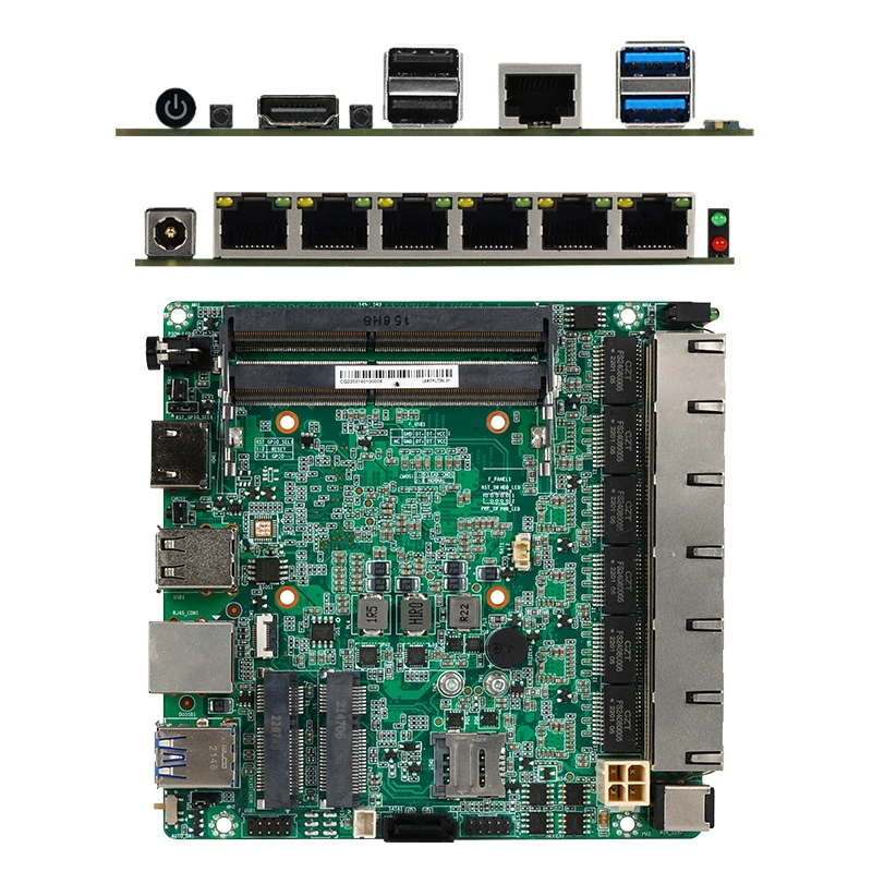 Zeroone Mini Itx Motherboard Intel Elkhart Lake Celeron J6412 Ddr4 2*Rj48 Gigbite Lan Utx Industrial Motherboards