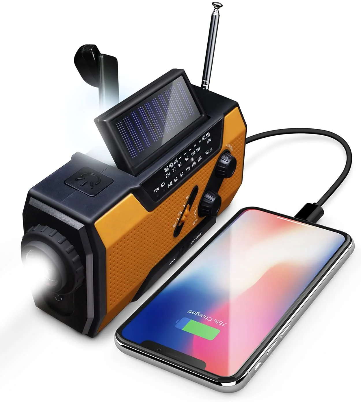  Портативное аварийное Ручное Зарядное устройство fospower заводное usb-устройство на солнечной батарее am-fm цифровое радио с