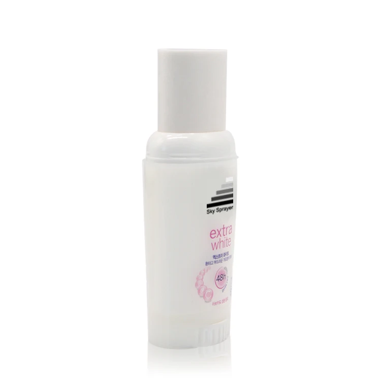 Wholesale 40 ml Plastic white plastic deodorant Essential Oil roll on bottle with roller ball