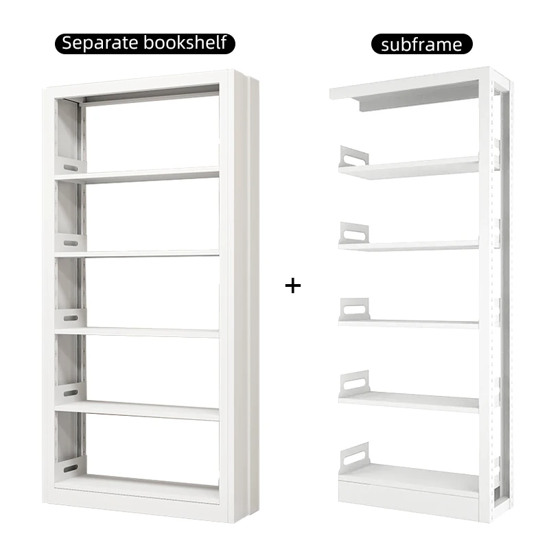 Metal book shelf white metal book book shelf metal 6 shelves estantes para libros scaffale libreria industriale