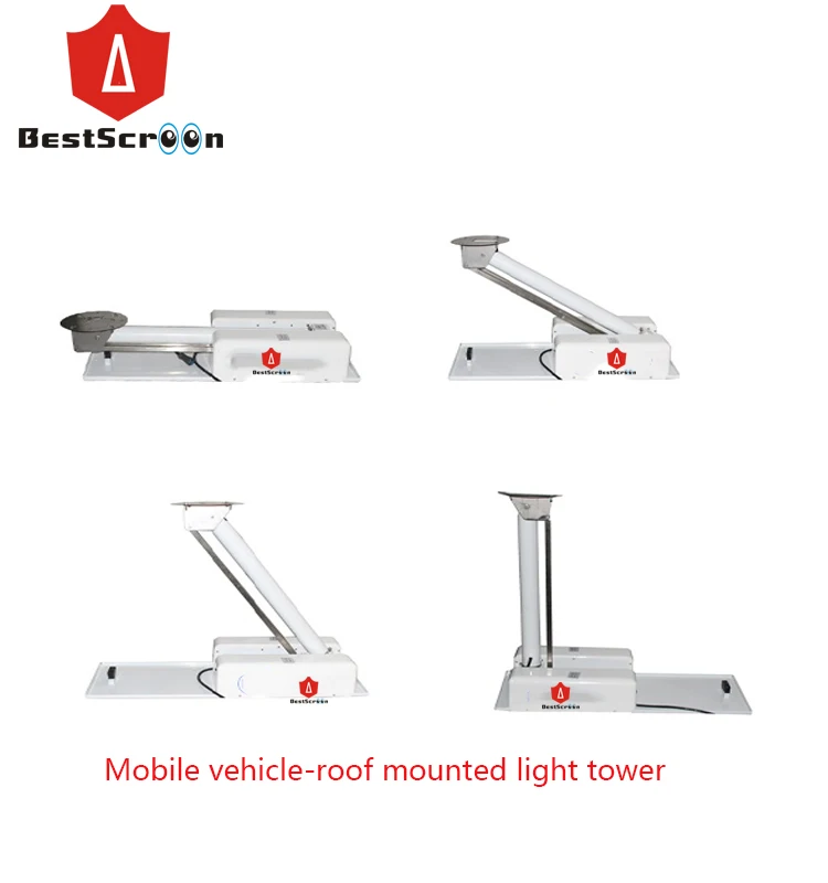 1M 1.8M 2.5M 3.5M vehicle roof mounting mobile light tower with ptz camera or led