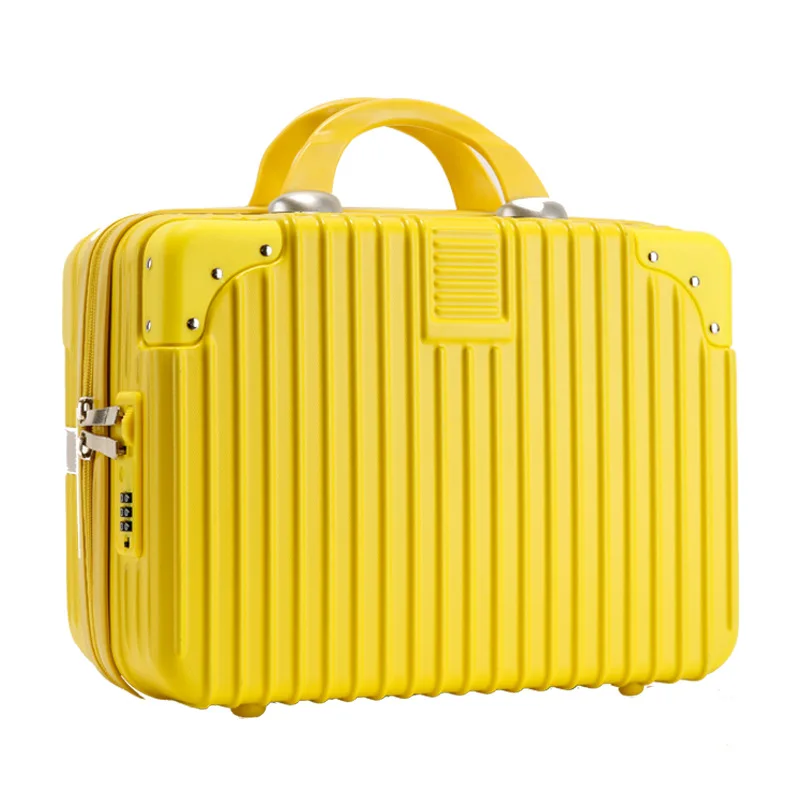 ABS+PC cute mini makeup bags tool case women slim portable 14 15 16 inches travel bags hand suitcase with lock