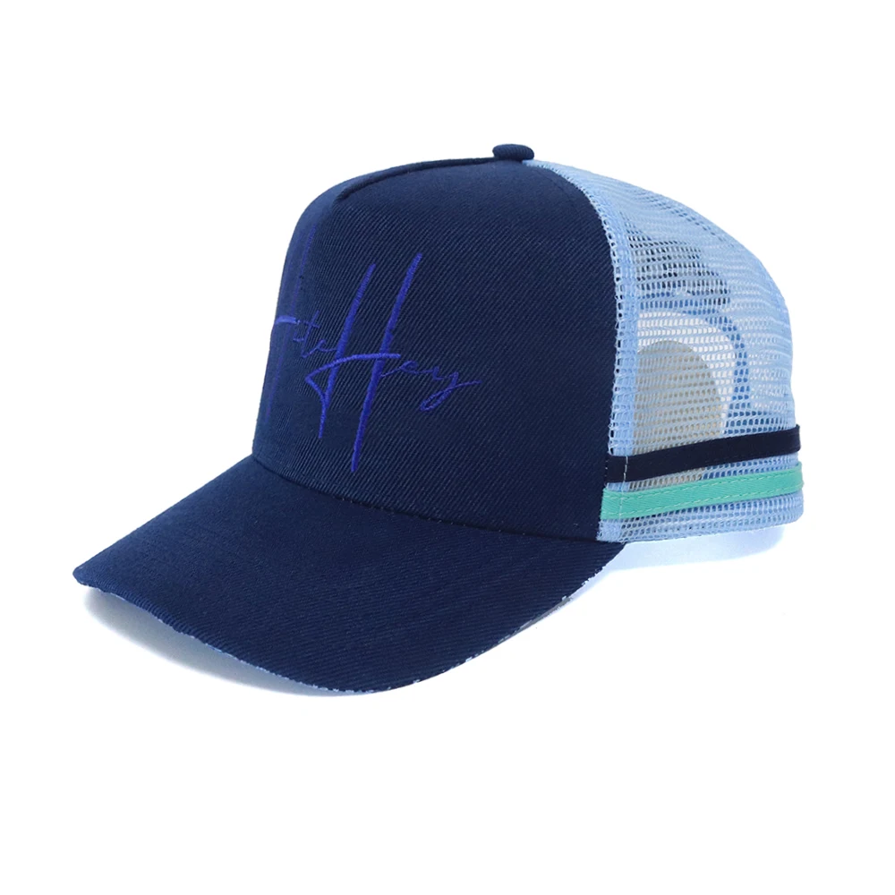 Wholesale Custom High Profile Trucker Hat Australian Style Customize Mesh Hats Custom Embroidery 100% Cotton Logo Trucker Cap