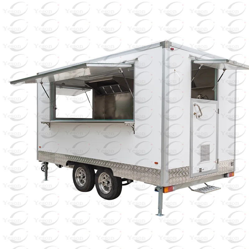 Hot Sale Outdoor Custom Fully Equipped Barbecue Street Food Cart