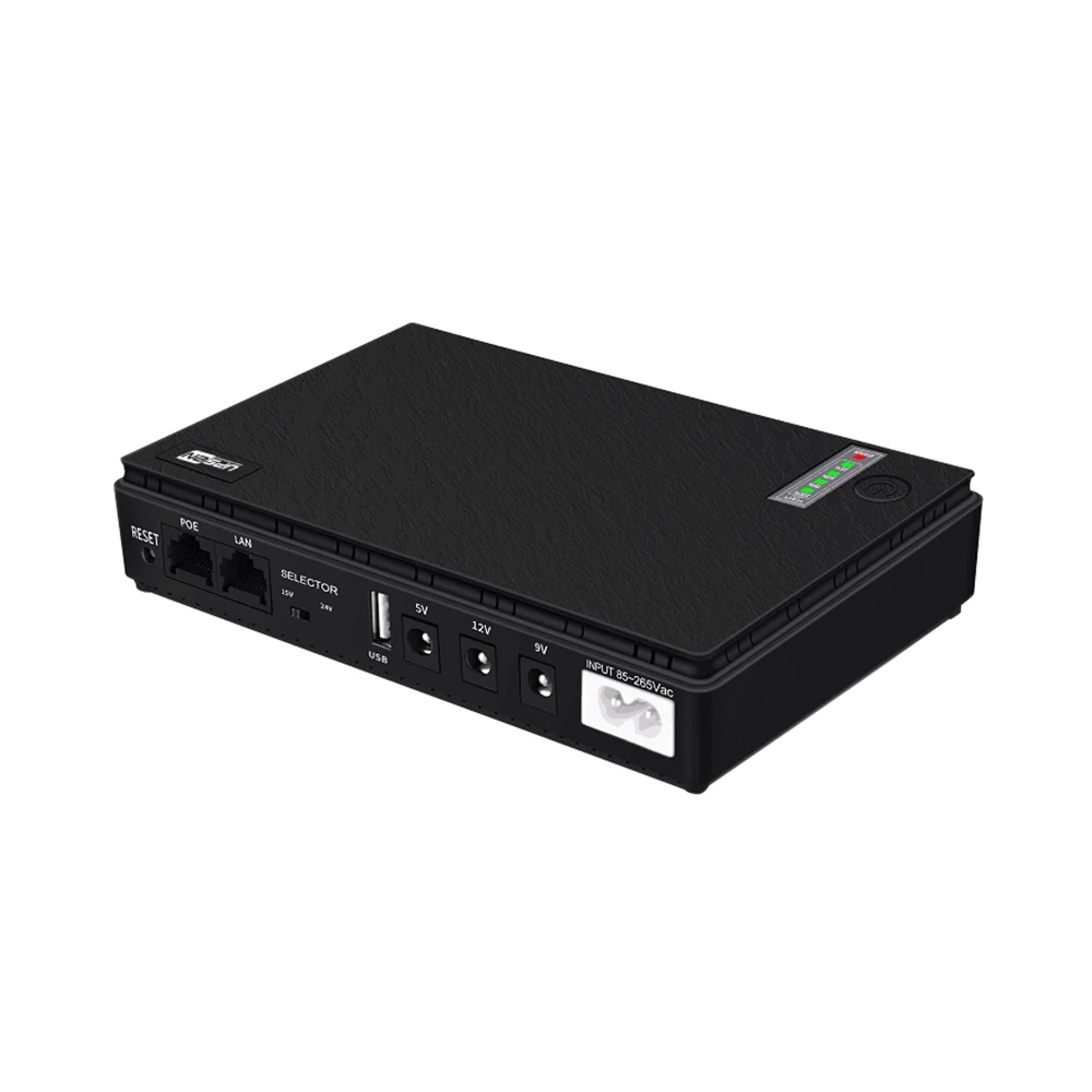 Hot Selling MINI UPS Inbuit Lithium Batteries Uninterruptible Powre Supply with Poe Port