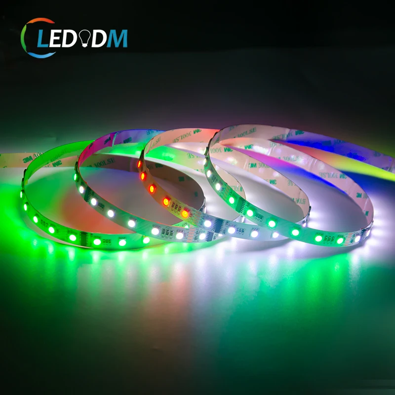 DMX512 TM512 UCS512  digital led strip External IC DC 24V 5050 60LEDs/m rgb magic full color RGB RGBW programmable led strip
