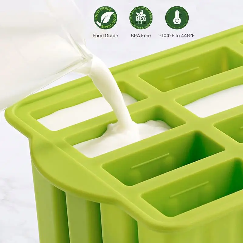 Food Grade PP Plastic High Quality Ice Bar Mold Set Homemade Ice Cream Frozen Yogurt Chocolates Ice Pop Popsicle Mould BPA Free
