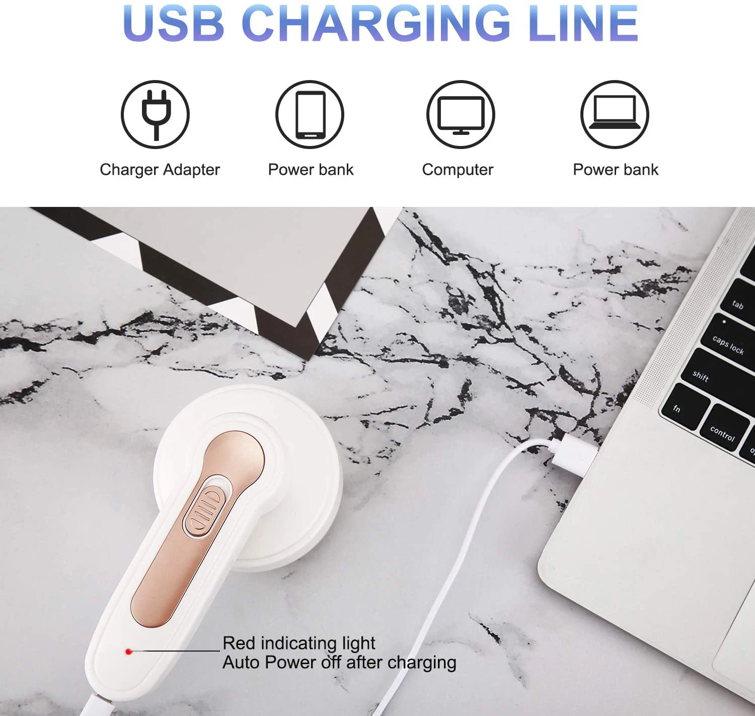 Rechargeable Fabric Shaver Defuzzer, USB Handheld Lint Remover Stainless Steel 3-Blades for Removing Clothes Fuzz, Lint, Pills,