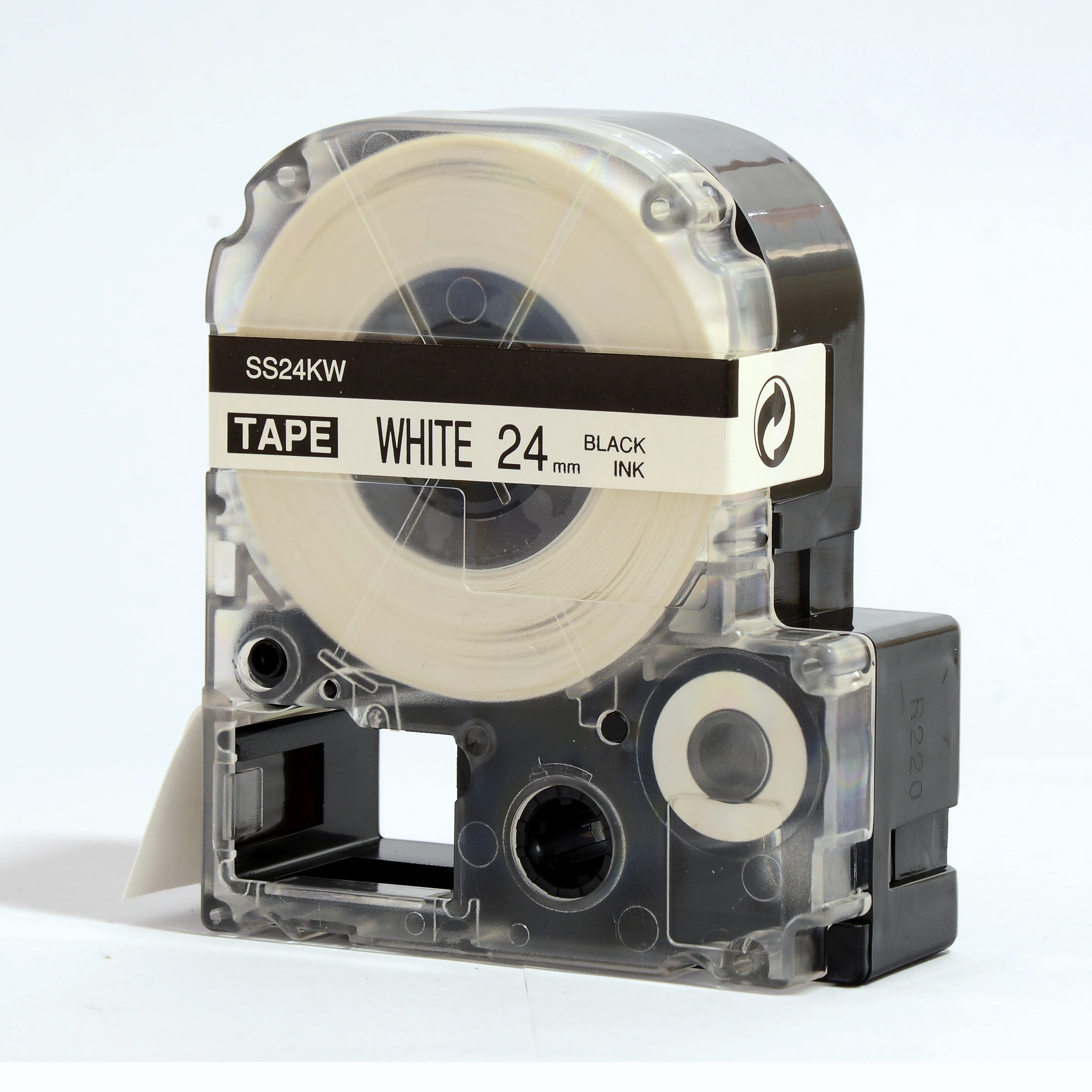 Самая низкая цена, совместимая этикетка, 24 мм, ламинированные черные на белом SS24KW