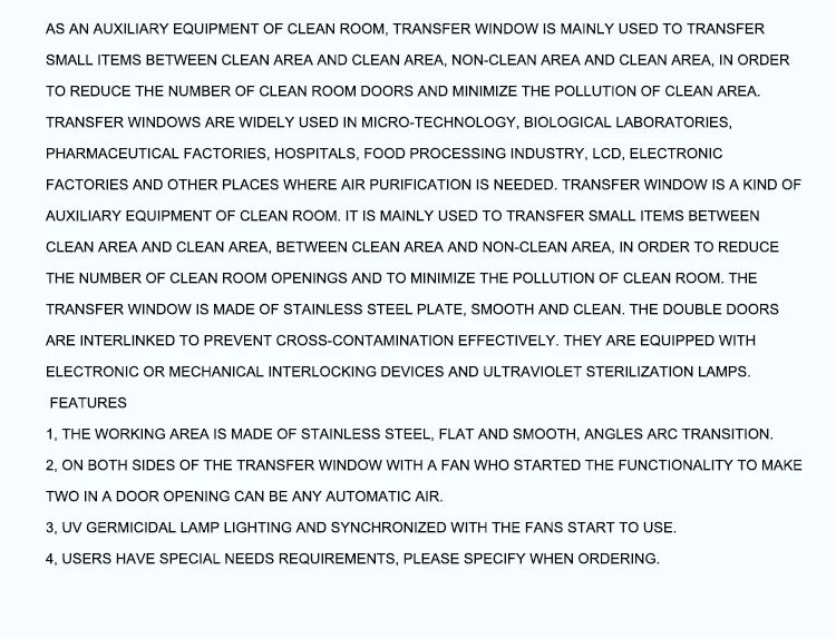 cheap SS 201 stainless steel  clean room static  pass box