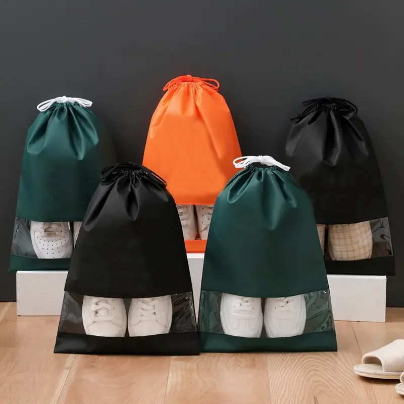 Travel shoe storage bag household non-woven fabric drawstring dust bag for shoe clothes cosmetics