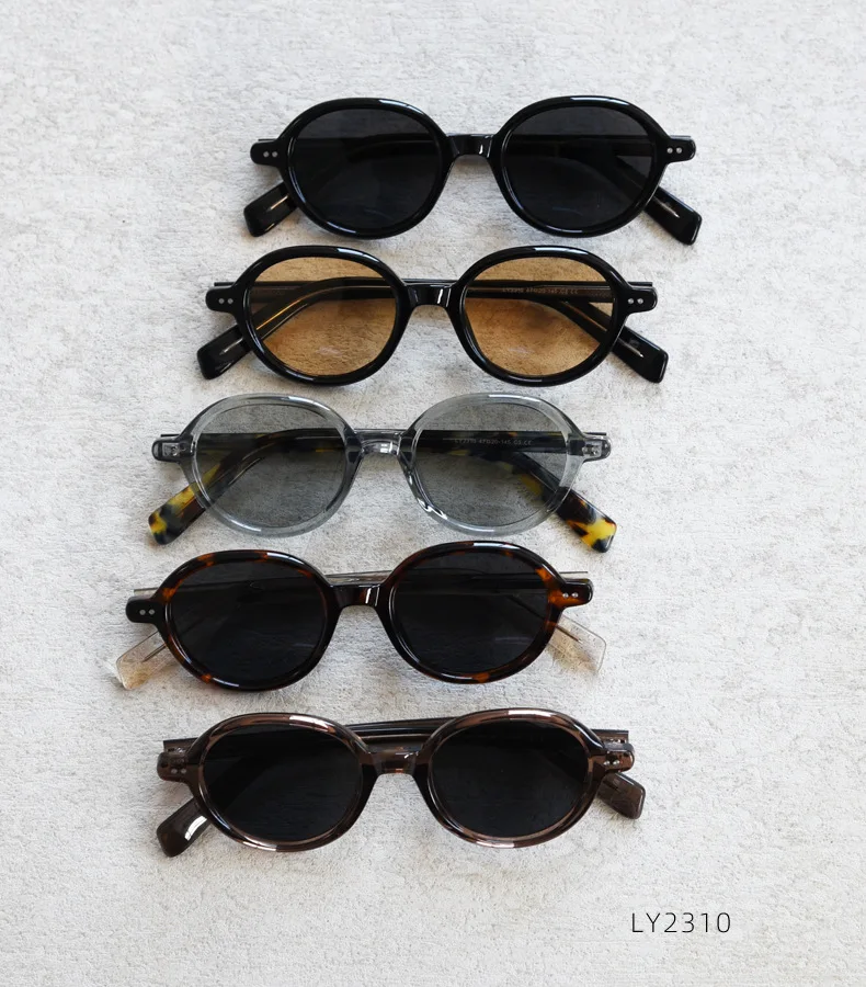 Hot Sell Sunglasses Trendy Uv400 Newest 2024 Tr90 Lady Shades Sunglasses Retro Small Oval Sunglasses