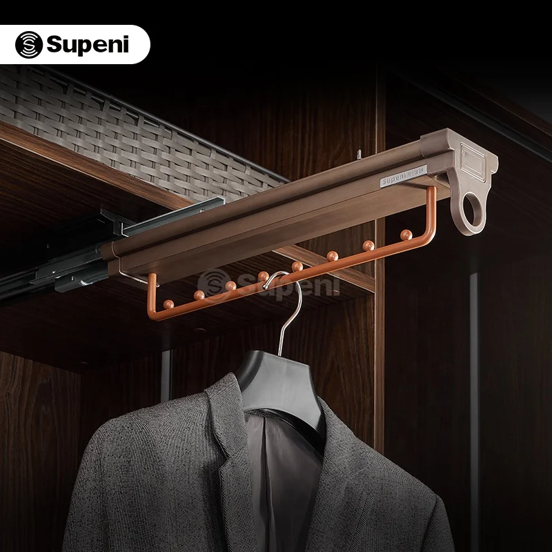 Supeni 2022 Multifunction Household Pull Out Top Mounted Clothes Hanger Rack sliding clothes Hangers