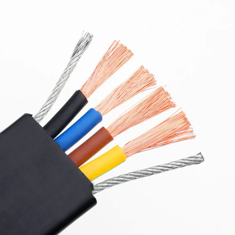 The Factory Directly Supplies 2, 3, 4 Core Pvc Insulated Flat Cable Silicone Rubber Diving Wire and Cable