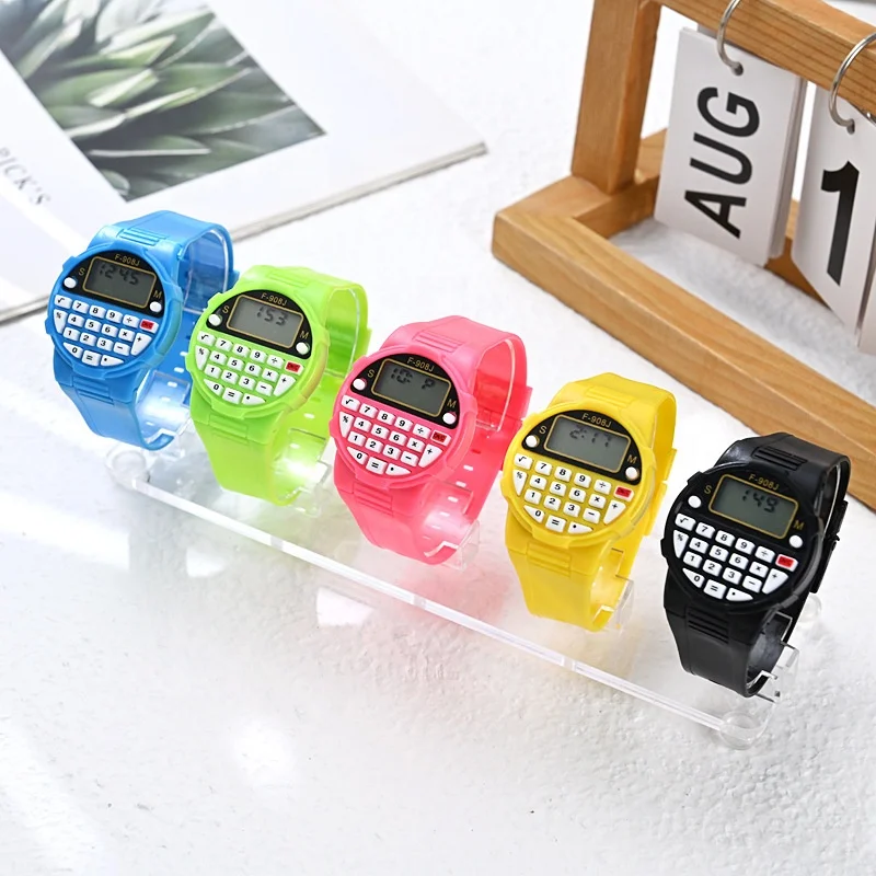 Multifunctional Children Learning Wristband Electronic Watch Mini Calculator Electric Watch for Kids