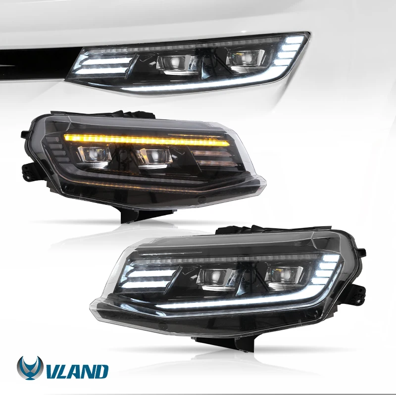 VLAND LED Headlights With Sequential Automobile Lamp 2016-2019 Sixth Front Head Lamp For Chevrolet Camaro