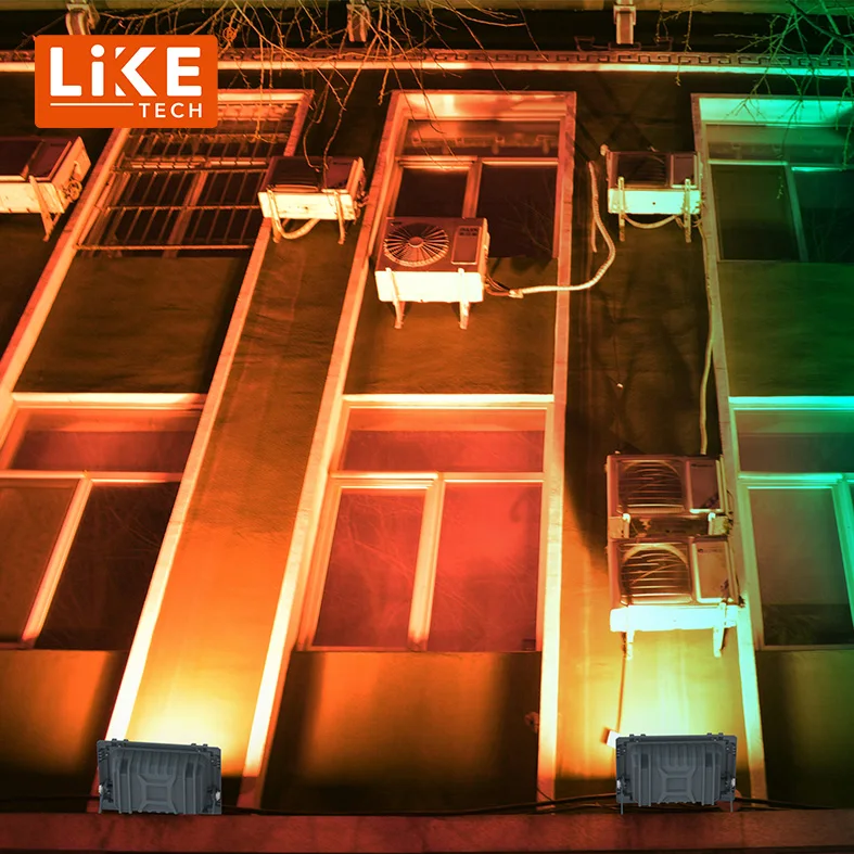 LikeTech Party Garden BBQ 60W 100W 200W 300W 500W 800W IP67 RGB floodlight outdoor street lamp led lights rgb solar flood light