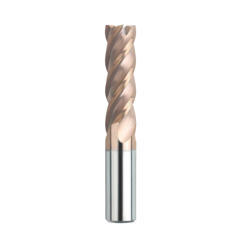 Tungsten carbide end mill square face endmill milling cutter tools 4 flutes flat hard alloy milling cutter for processing metal