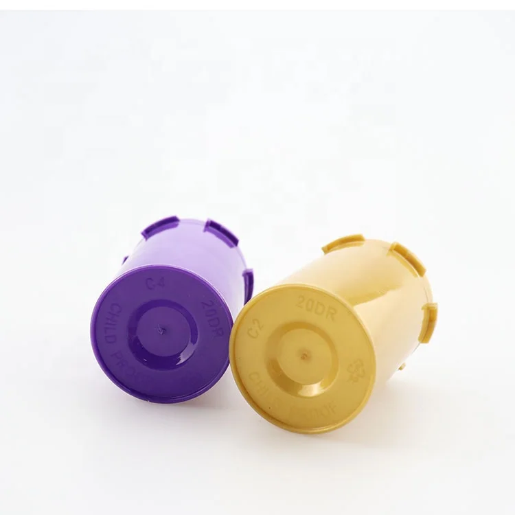 Colorful 20dram 30 Dram Push Down And Turn Prescription Vials With Reversible Cap