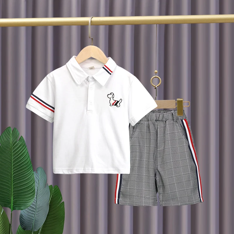 Factory Outlet Summer Kids Multi Style Fashion Printing Suit Fashion Boy Suit