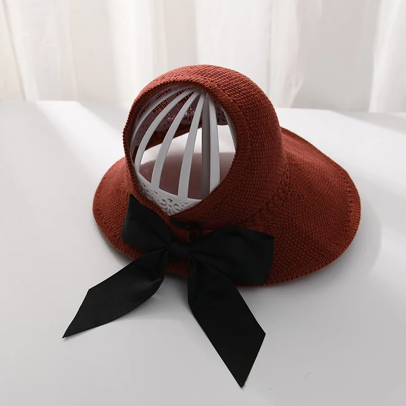 Складная шляпа для хвоста с логотипом на заказ, соломенная плетеная шляпа с широкими полями, солнцезащитный козырек, вязаная женская шапочка