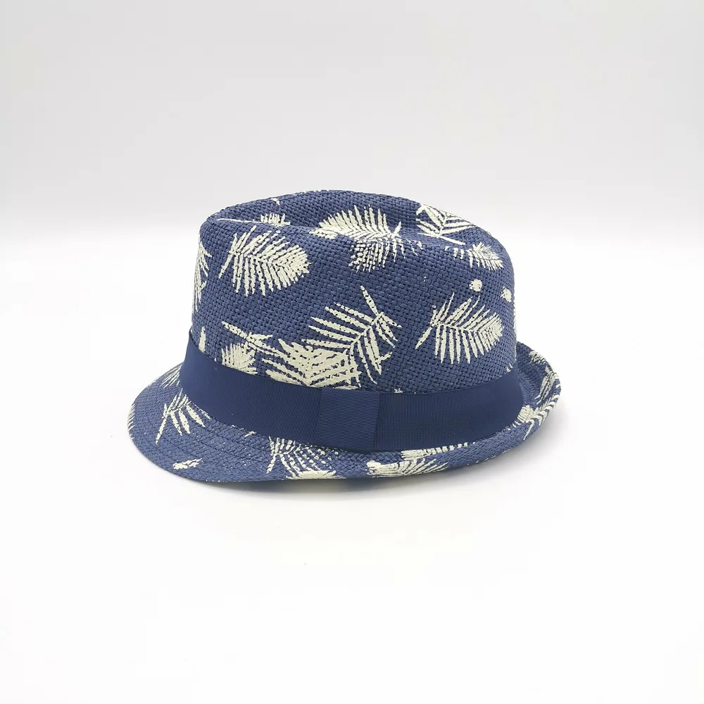 Raffia Boy Summer Fedora Straw Hat Kids Straw Hat