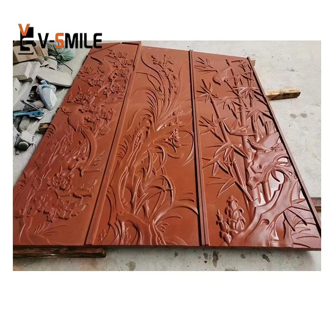 Sandstone Flowers Stone Relievo Sandstone Relievo Relief Exterior Wall Panels Sandstone Wall Cladding Panels