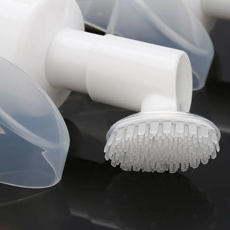powder to plastic face wash foam wash bottle dispenser white brush and black foam bottle 16 oz