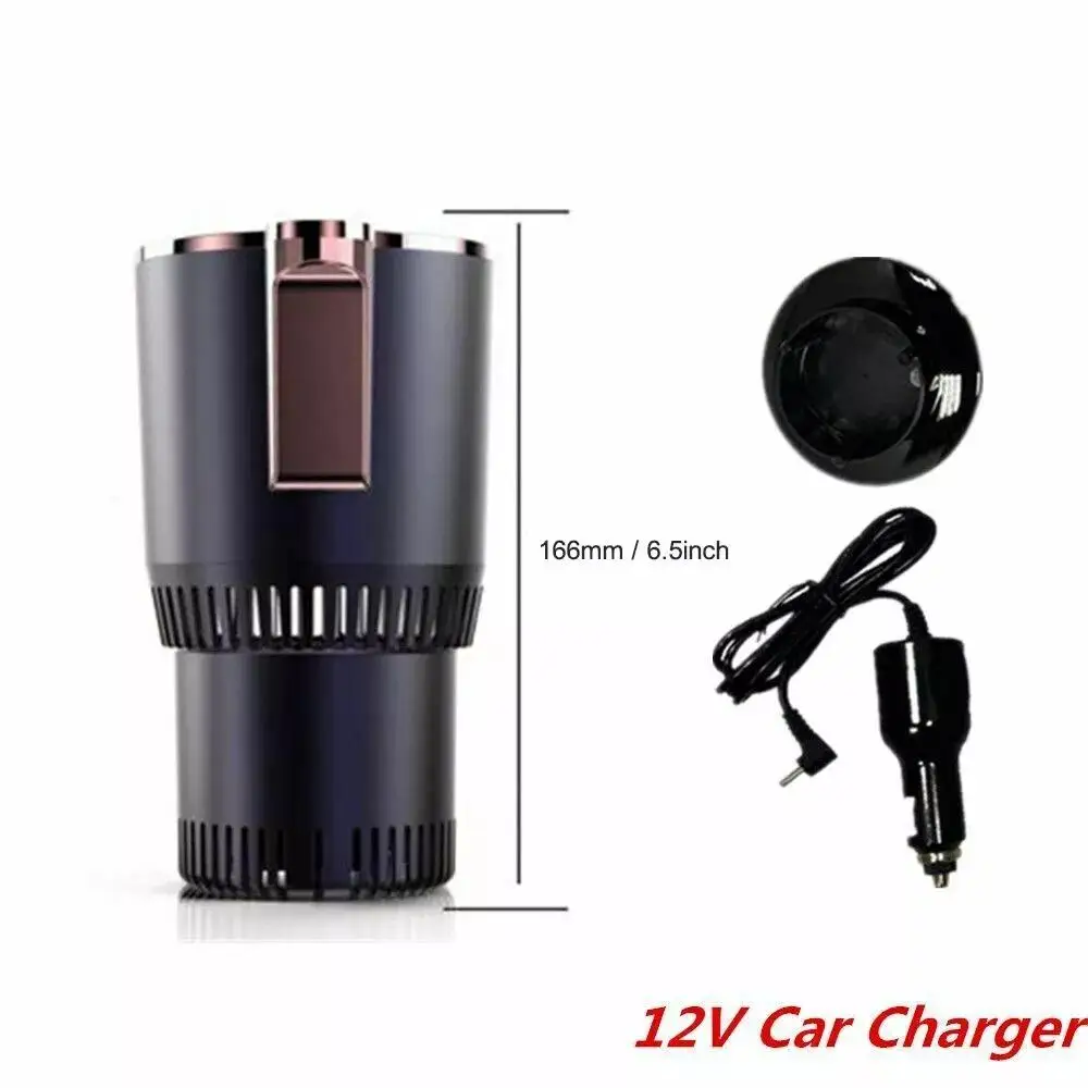 Portable 2-in-1 Smart 12V Car Cup Warmer Cooler Mug Holder Tumbler Drinks Cans