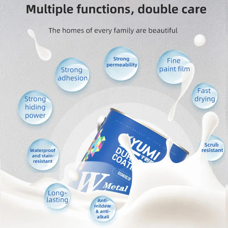 
Kyumi Waterborn Alkyd Resistance Interior Paint anti alkali exterior wall coatinfs alkyd resin paint under coatng paint 