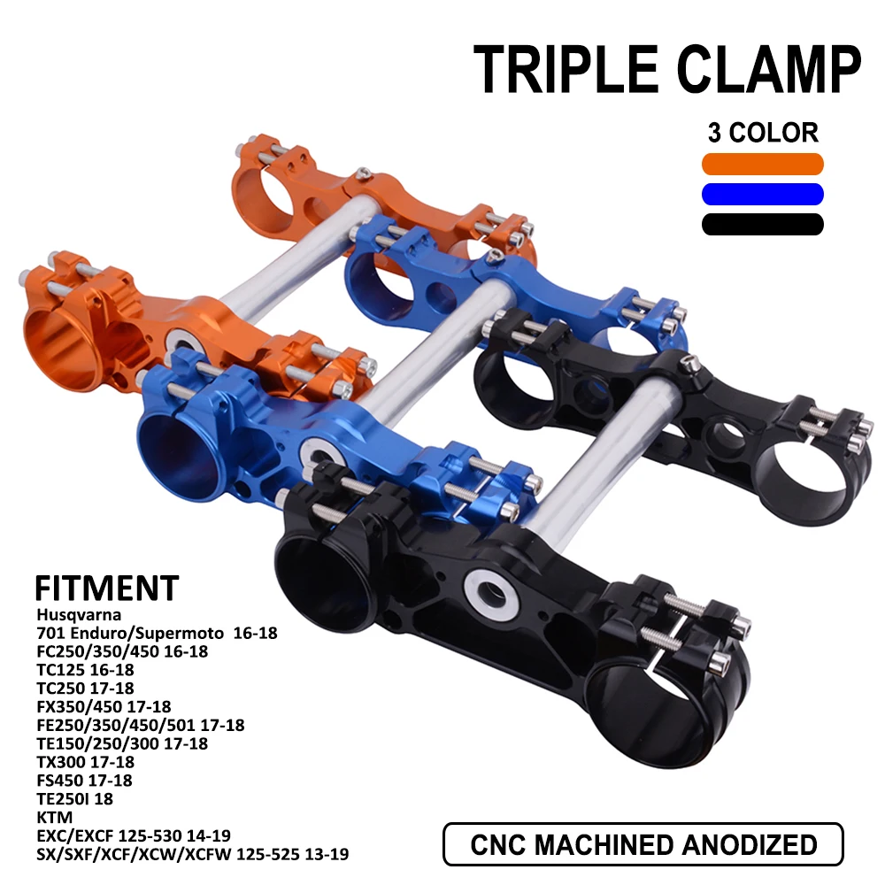 JFG CNC Aluminum Motorcycle Triple Clamp For KTM SX/SX-F/XC/XC-F 125-530 EXC/EXC-F 125-530 SMR